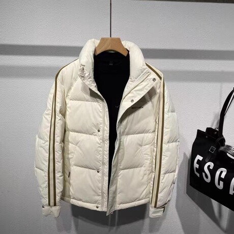 RACING STRIPE PUFFER // CREAM (XS)