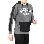 Logo Hoodie // Black + Gray (S)