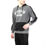 Logo Hoodie // Black + Gray (S)