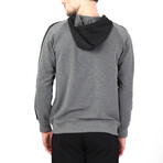 Logo Hoodie // Black + Gray (S)