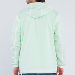 Men's Windbreaker // White + Neon Green (2XL)