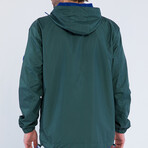 Men's Windbreaker // Forest Green + Royal Blue (S)