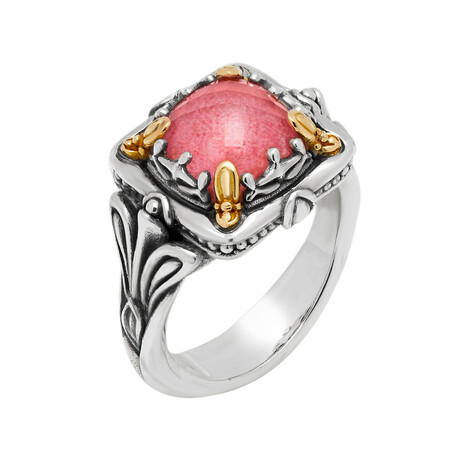 Gen K Sterling Silver + 18K Yellow Gold Tulite Doublet Ring // Ring Size: 8 // New