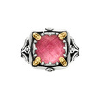 Gen K Sterling Silver + 18K Yellow Gold Tulite Doublet Ring // Ring Size: 8 // New