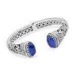 Sterling Silver + Lapis Cuff Bracelet // 7" // New