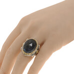 Cassiopeia Sterling Silver + 18K Yellow Gold Spectrolite Statement Ring // Ring Size: 7.25 // New