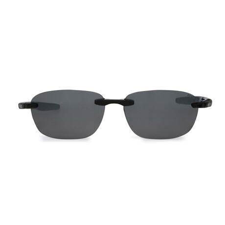Revo // Men's Descend Polarized Rimless Rectangle Sunglasses // Fold Black + Graphite // New