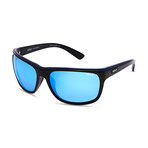 Revo // Unisex Enzo Polarized Sport Wrap Sunglasses // Black-Blue + H2O Heritage Blue // New