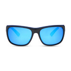 Revo // Unisex Enzo Polarized Sport Wrap Sunglasses // Black-Blue + H2O Heritage Blue // New