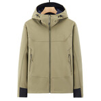 Hooded Jacket // Khaki + Dark Blue (XS)