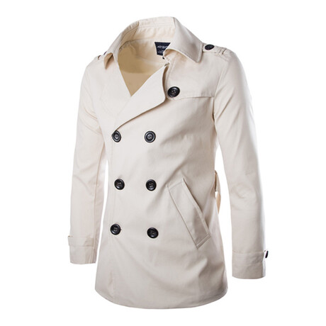 Belted Trench Peacoat // Sand (M)