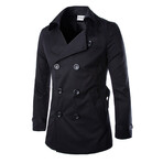 Belted Trench Peacoat // Black  (L)