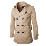 Belted Trench Peacoat // Khaki (2XL)