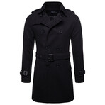 Refined Trench Peacoat // Black (2XL)