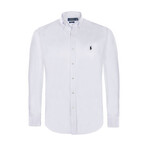 Long Sleeve Button Up // White (L)