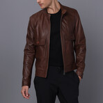 Racer Leather Jacket // Chestnut (S)