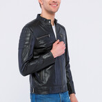 Leather Racer Jacket // Black (S)
