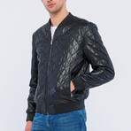 Leather Quilted Jacket // Black (S)