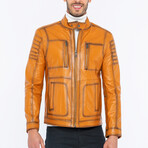 Leather Utility Jacket // Camel (S)