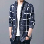 SHAWL COLLAR CARDIGAN // DARK GRAY (L)
