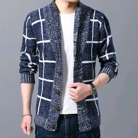 SHAWL COLLAR CARDIGAN // DARK GRAY (XS)