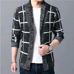 SHAWL COLLAR CARDIGAN // BLACK (XS)