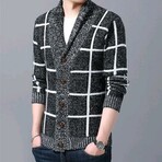 SHAWL COLLAR CARDIGAN // BLACK (XS)