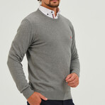 Contrast Logo Crew Neck Sweater // Anthracite (S)