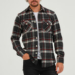 Men's Shirt Jacket // Black/Red (S)