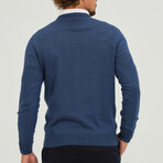 Contrast Logo Crew Neck Sweater // Indigo (S)