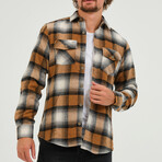 Men's Shirt Jacket // Brown/Black (S)