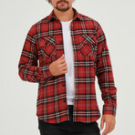 Men's Shirt Jacket // Red/Black (S)