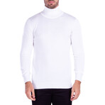 Men’s Essential Turtleneck Sweater // White (3XL)