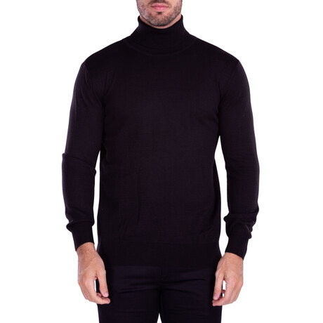 Men’s Essential Turtleneck Sweater // Black (M)