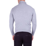 Ribbed Turtleneck Sweater // Grey (M)