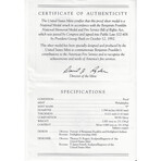 1992 P Ben Franklin Firefighters Silver Medal Proof Deep Cameo