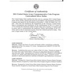 2011 S US Army Silver Dollar Commemorative
