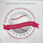 2022 P Negro Leagues Baseball Commemorative Proof Silver Dolllar Deep Cameo