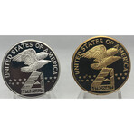 1988 P America In Space 2-Coin Set