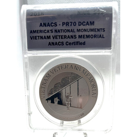 2015 $ 2 Americas National Monuments Vietnam Veterans Memorial Proof 70