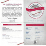 2022 P Negro Leagues Baseball Commemorative Proof Silver Dolllar Deep Cameo