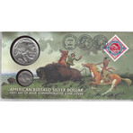 2001 American Buffalo Silver Dollar First Day of Issue Commemorative coin set