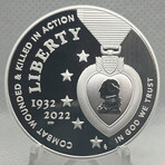 2022 W National Purple Heart Hall of Honor Commemorative Proof Silver Dollar