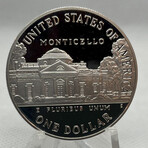 1993 S Thomas Jefferson 250th Anniversary Proof Deep Cameo