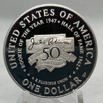 1997 50th Anniversary Jackie Robinson PROOF Deep Cameo Silver Dollar
