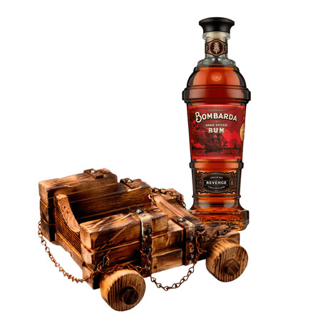 Bombarda Revenge Jamaican Dark Spiced Rum + Wooden Battle Carriage