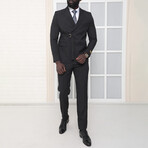 Logan 2-Piece Slim Fit Suit // Black Stripe (Euro: 44)