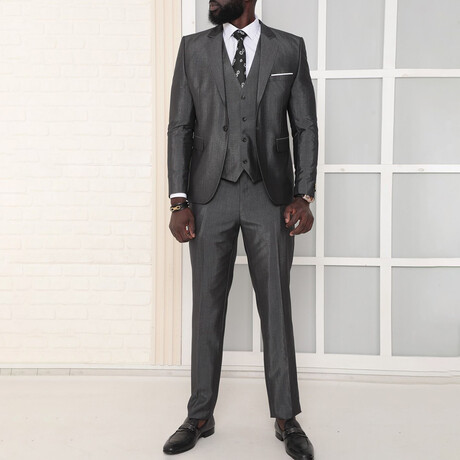 Jamison 3-Piece Slim Fit Suit // Dark Gray (Euro: 44)