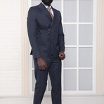 Logan 2-Piece Slim Fit Suit // Navy Stripe (Euro: 58)