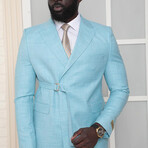 Logan 2-Piece Slim Fit Suit // Aqua Blue (Euro: 54)